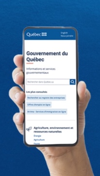 Québec.ca, la porte d’entrée numérique pour les services et l’information du gouvernement du Québec.